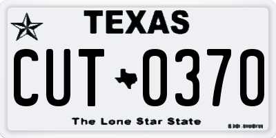 TX license plate CUT0370