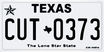 TX license plate CUT0373