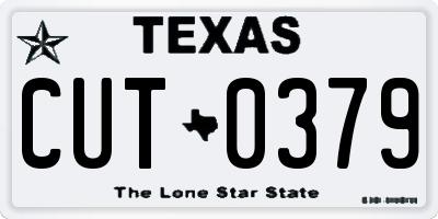 TX license plate CUT0379