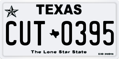 TX license plate CUT0395
