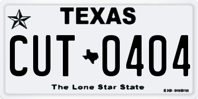 TX license plate CUT0404