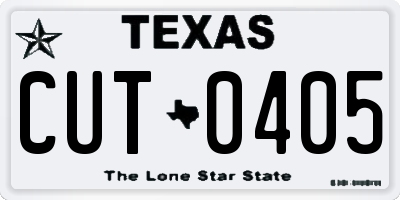TX license plate CUT0405