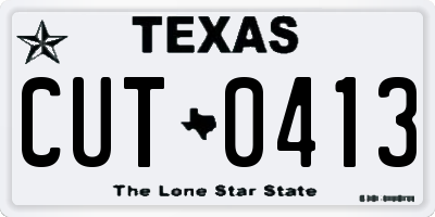 TX license plate CUT0413