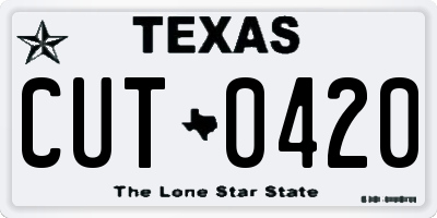 TX license plate CUT0420