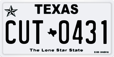 TX license plate CUT0431
