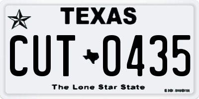 TX license plate CUT0435