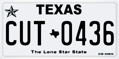 TX license plate CUT0436