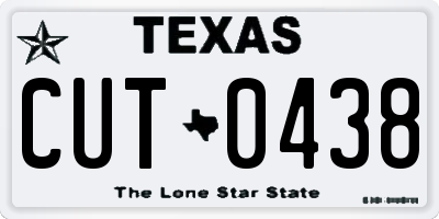 TX license plate CUT0438
