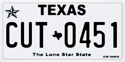 TX license plate CUT0451