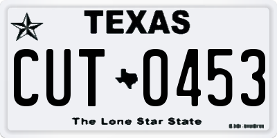 TX license plate CUT0453
