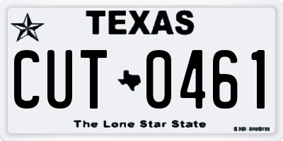 TX license plate CUT0461