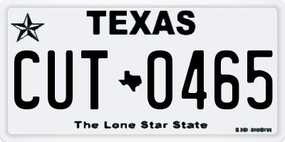 TX license plate CUT0465