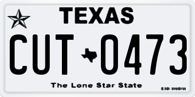 TX license plate CUT0473