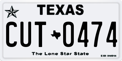 TX license plate CUT0474