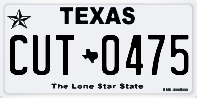 TX license plate CUT0475