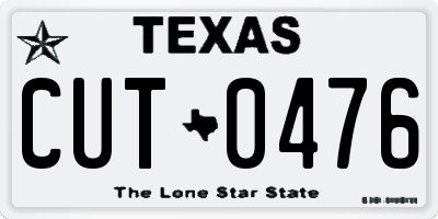 TX license plate CUT0476
