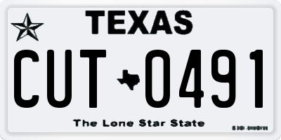 TX license plate CUT0491
