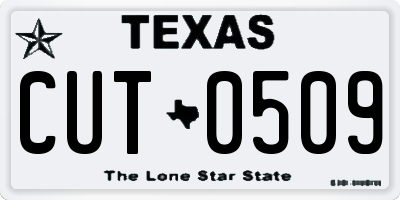 TX license plate CUT0509
