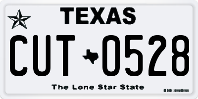 TX license plate CUT0528