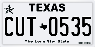 TX license plate CUT0535