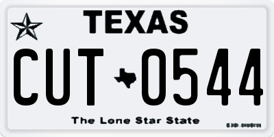 TX license plate CUT0544