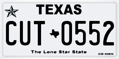 TX license plate CUT0552