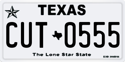 TX license plate CUT0555