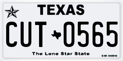 TX license plate CUT0565