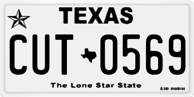 TX license plate CUT0569