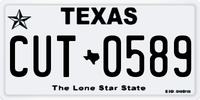 TX license plate CUT0589