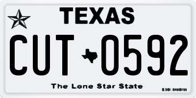 TX license plate CUT0592