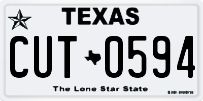 TX license plate CUT0594