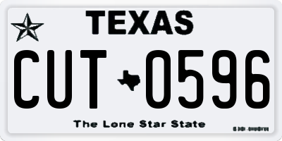 TX license plate CUT0596