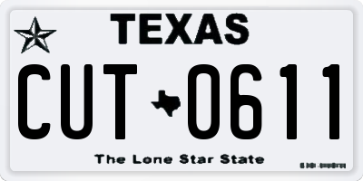 TX license plate CUT0611
