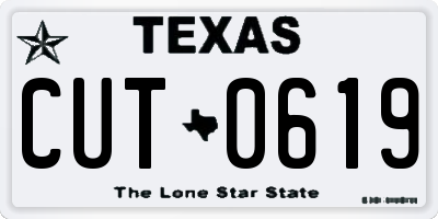 TX license plate CUT0619
