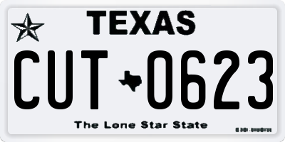 TX license plate CUT0623