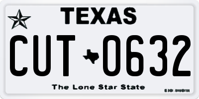 TX license plate CUT0632