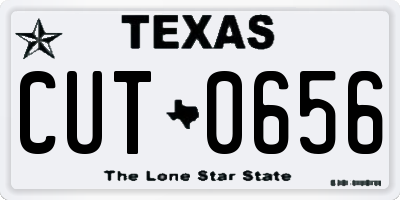 TX license plate CUT0656