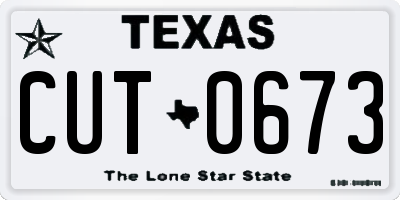 TX license plate CUT0673