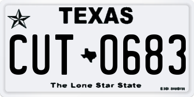 TX license plate CUT0683