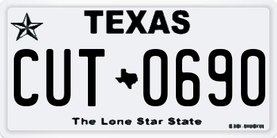 TX license plate CUT0690