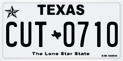 TX license plate CUT0710