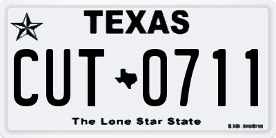 TX license plate CUT0711