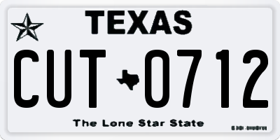 TX license plate CUT0712