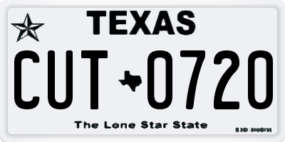TX license plate CUT0720