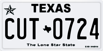 TX license plate CUT0724