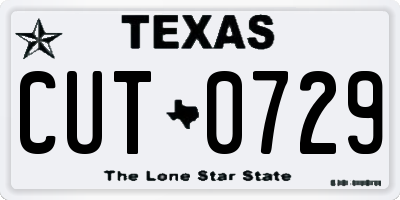TX license plate CUT0729