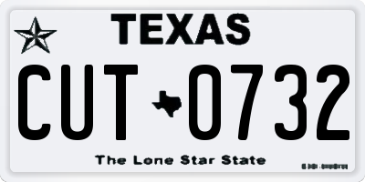 TX license plate CUT0732
