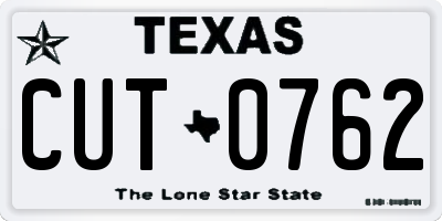 TX license plate CUT0762