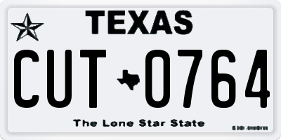 TX license plate CUT0764
